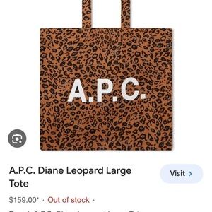 A.P.C Diane Leopard Large tote